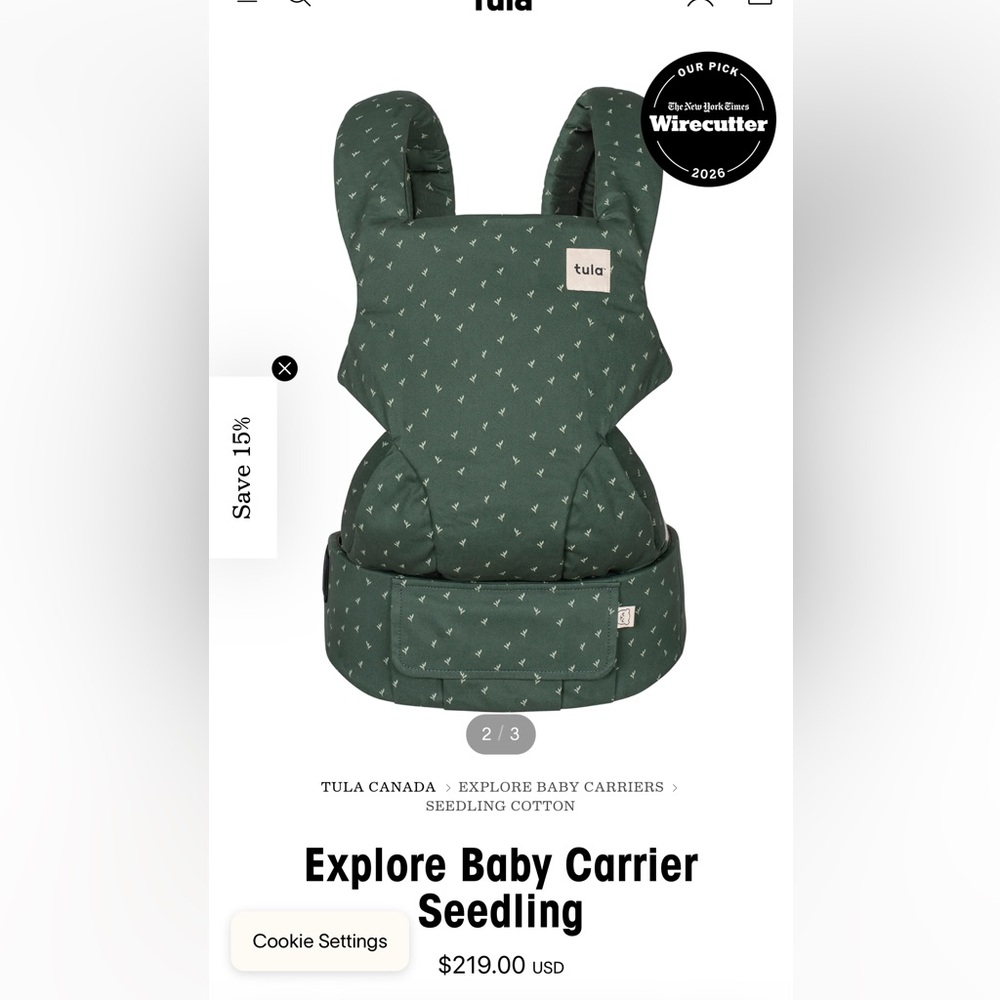 Tula Explore Carrier - Seedling Green